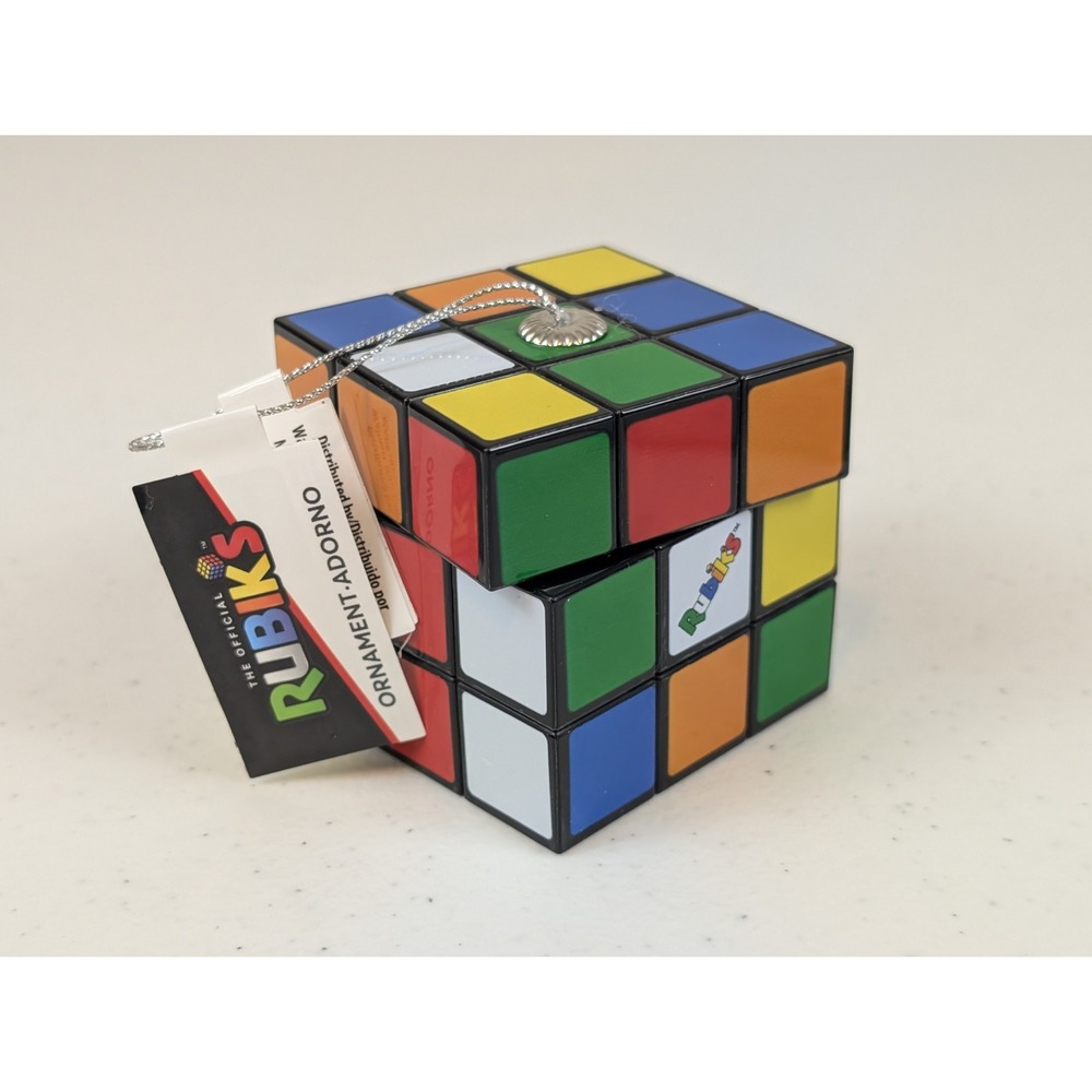 Rubik's Cube Christmas Ornament Official Ruz Holiday Puzzle Decor Brand New